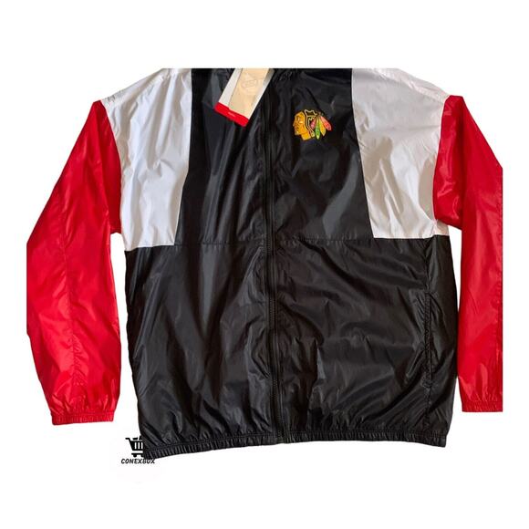 NHL Apparel Kids Youth Size XL 18/20 Chicago Blackhawks Full Zip Windbreaker New - Picture 8 of 10